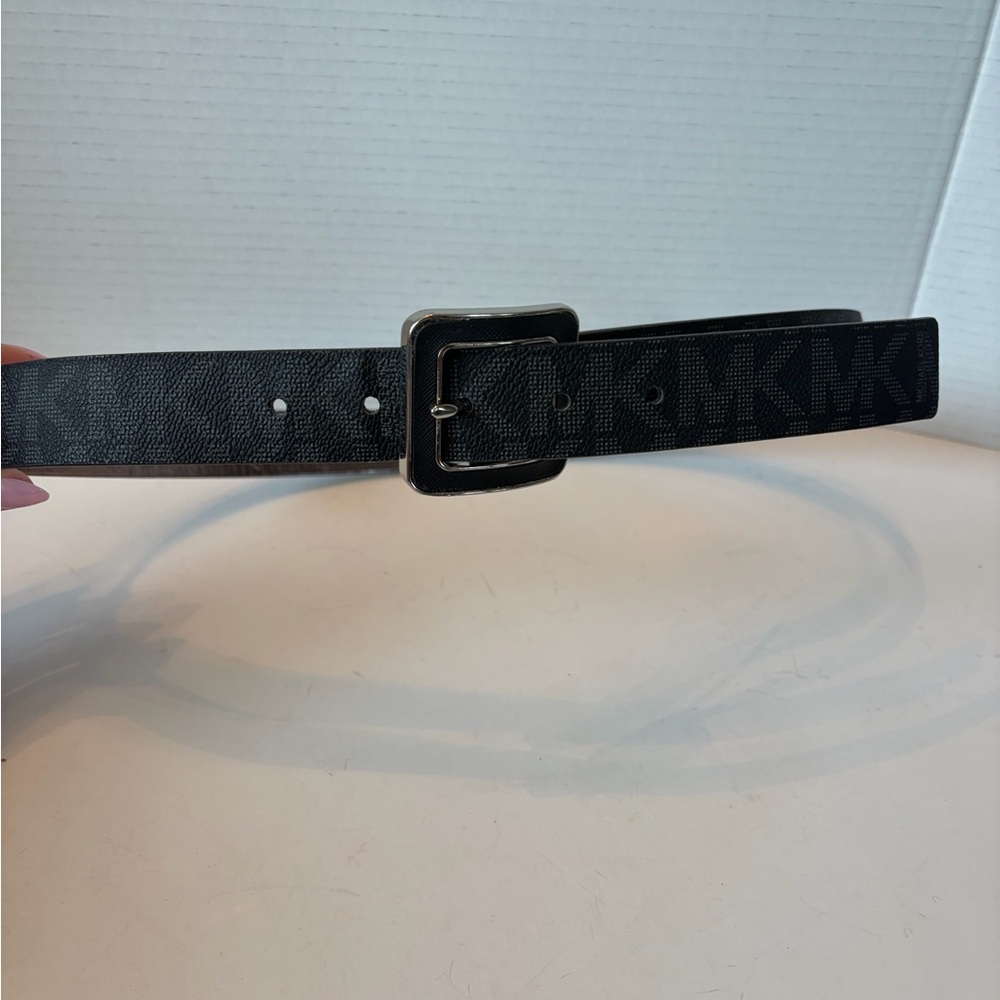 Michael Michael Kors black MK‎ logo belt